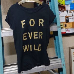 Black forever wilds child's shirt